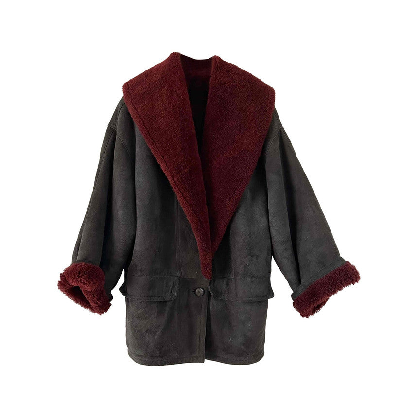 Manteau en peau lainée