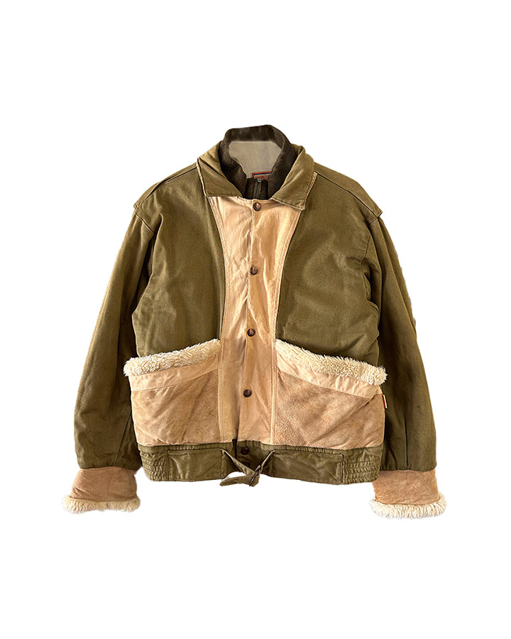 Blouson peau lainée