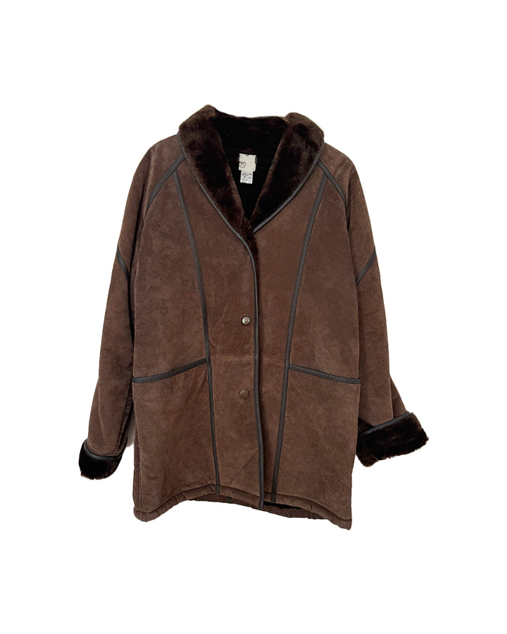 Manteau en peau lainée