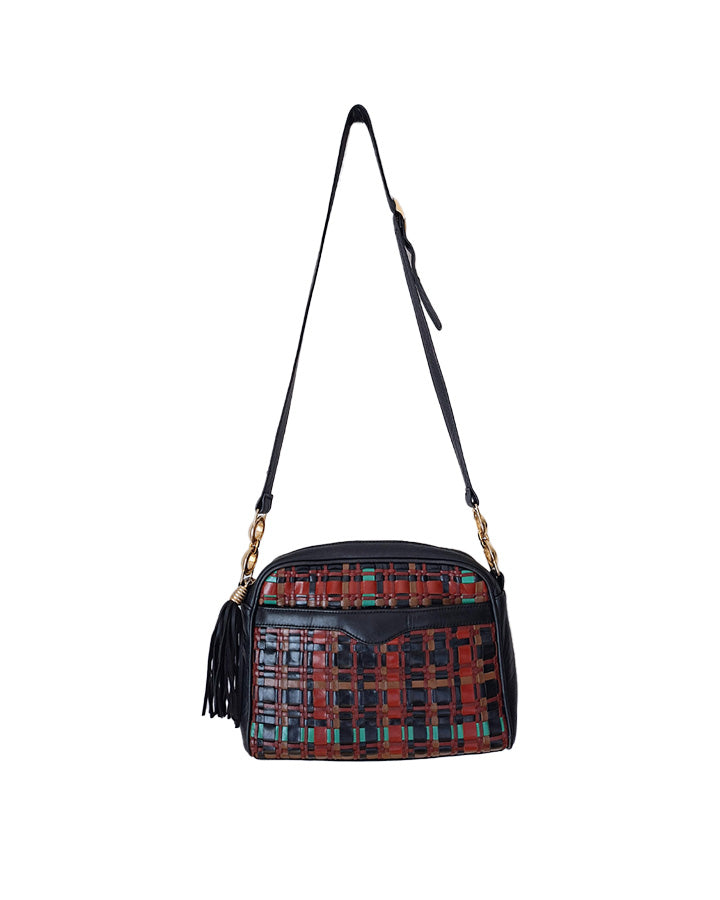 Sac en cuir tressé 90's
