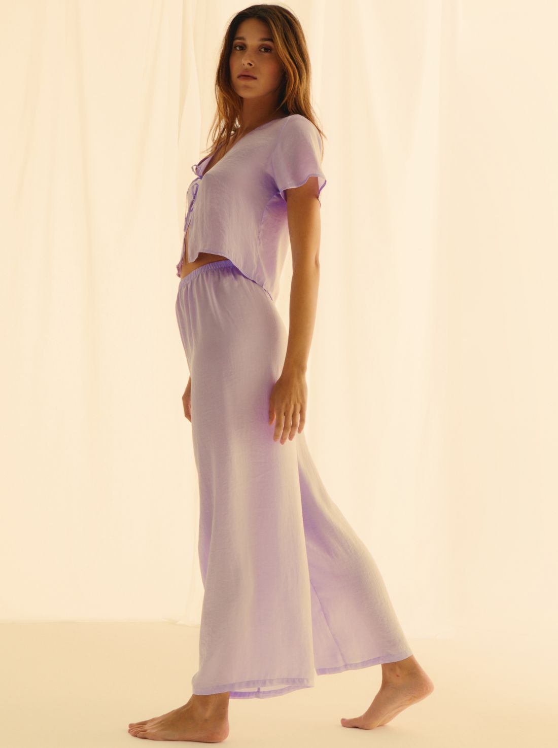 Pantalon Silky Lila Fluide