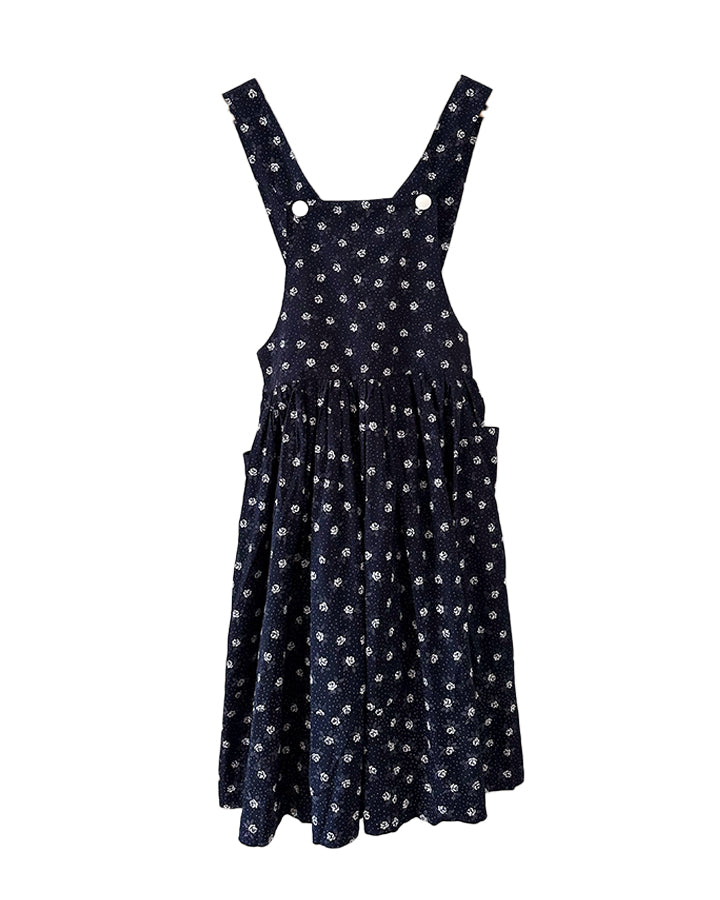 Robe salopette à fleurs