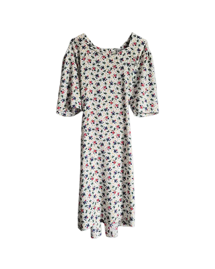 Robe 80's à fleurs