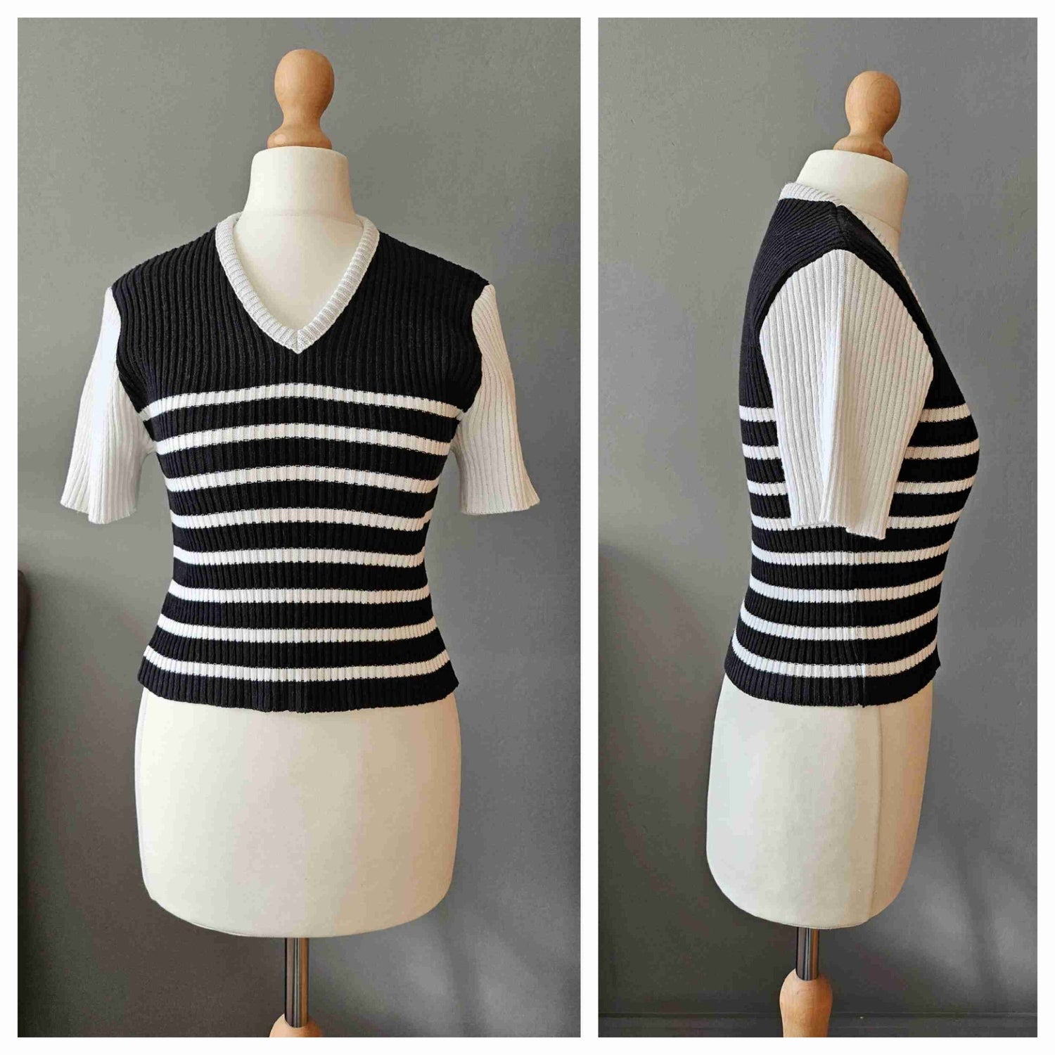 Top en maille côtelée