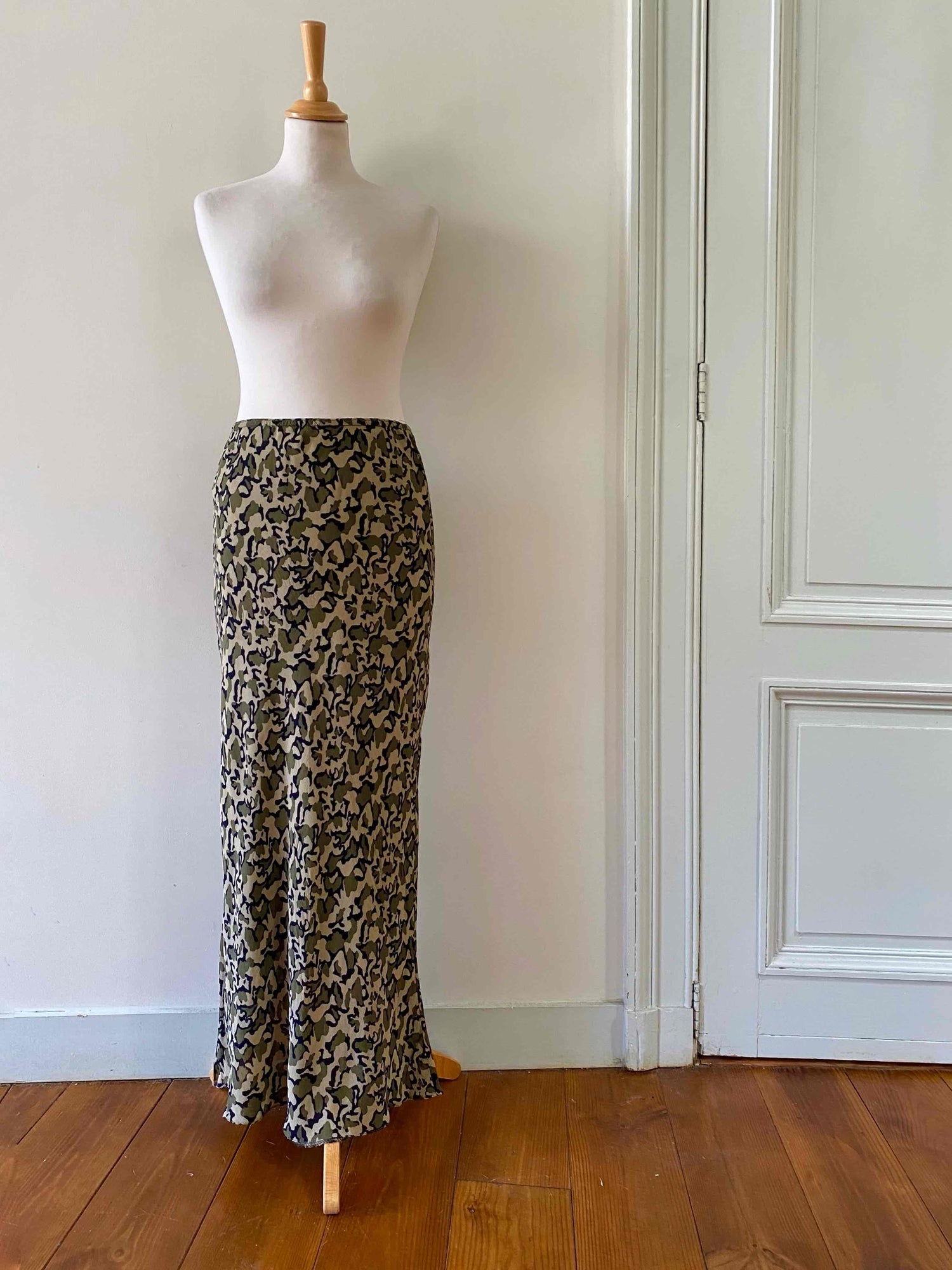 Camouflage maxi skirt