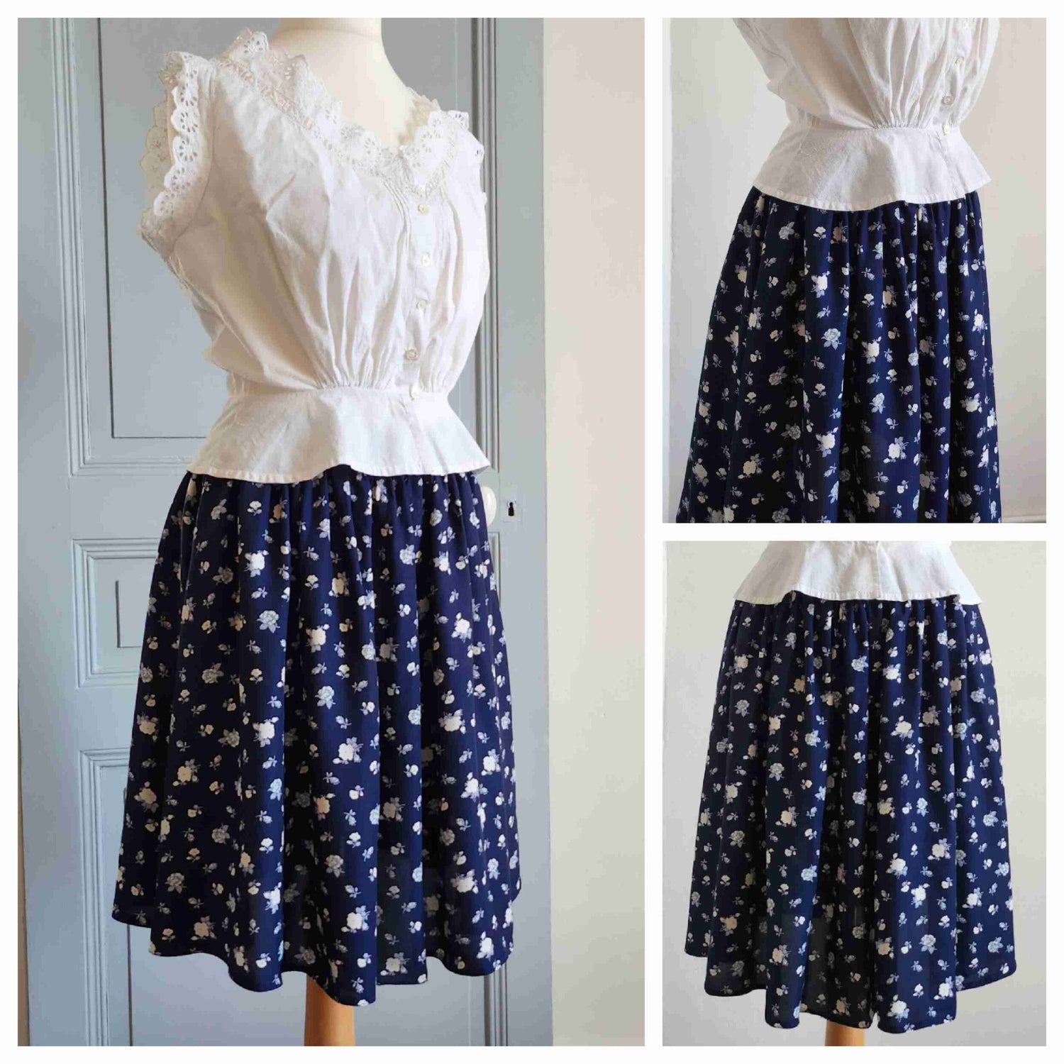 Short floral skirt