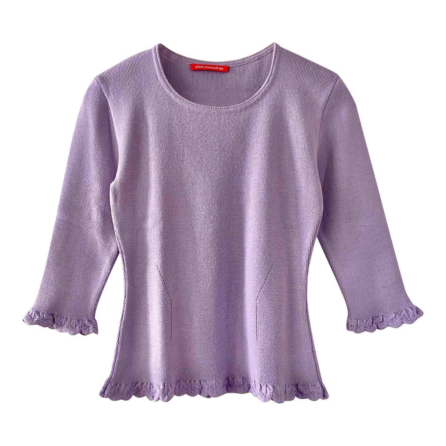 Openwork wool sweater