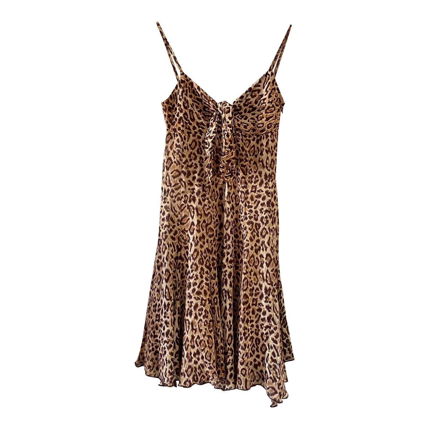 Leopard print silk dress