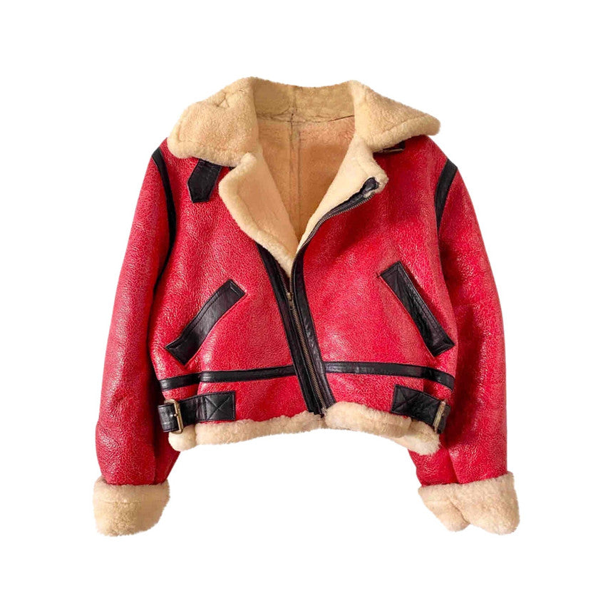 Bombardier en peau lainée