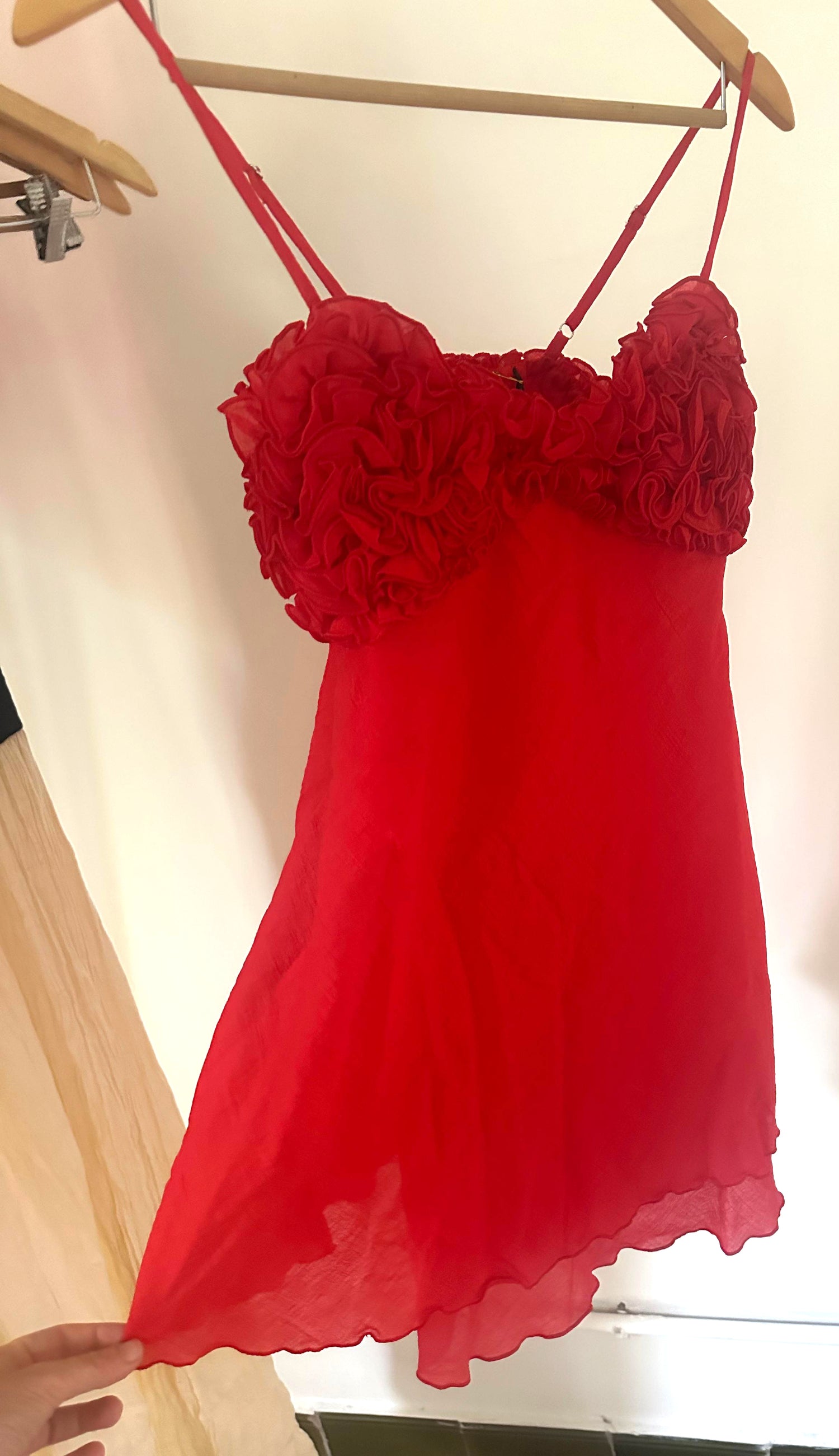 Ruffle Robe - Pink Anturio