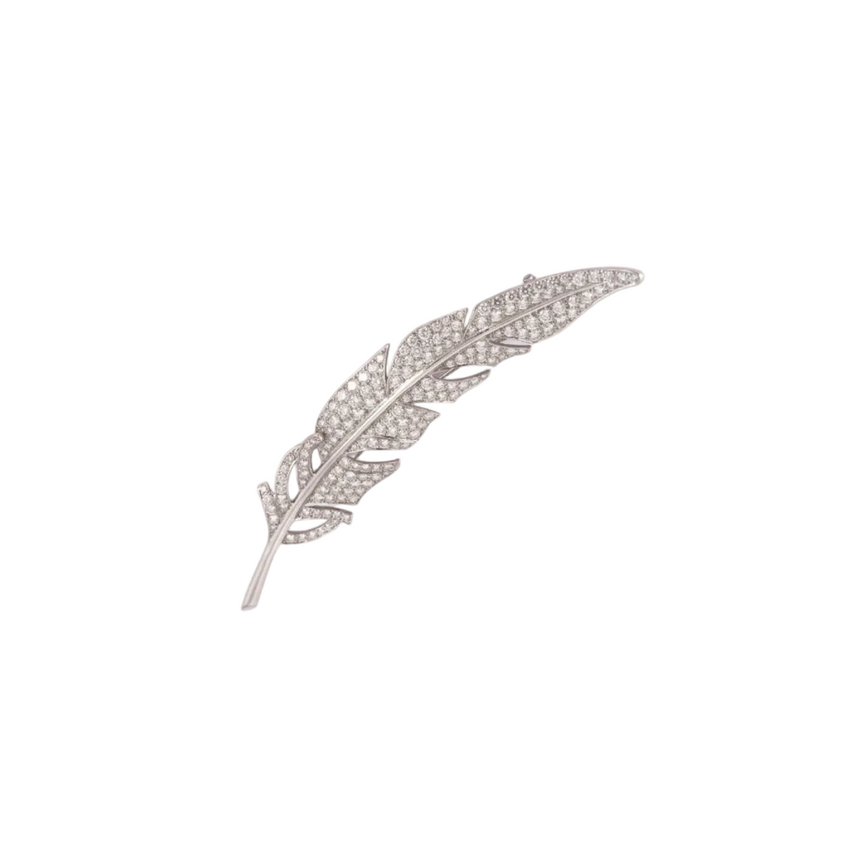 BOUCHERON- Broche Plume Diamants