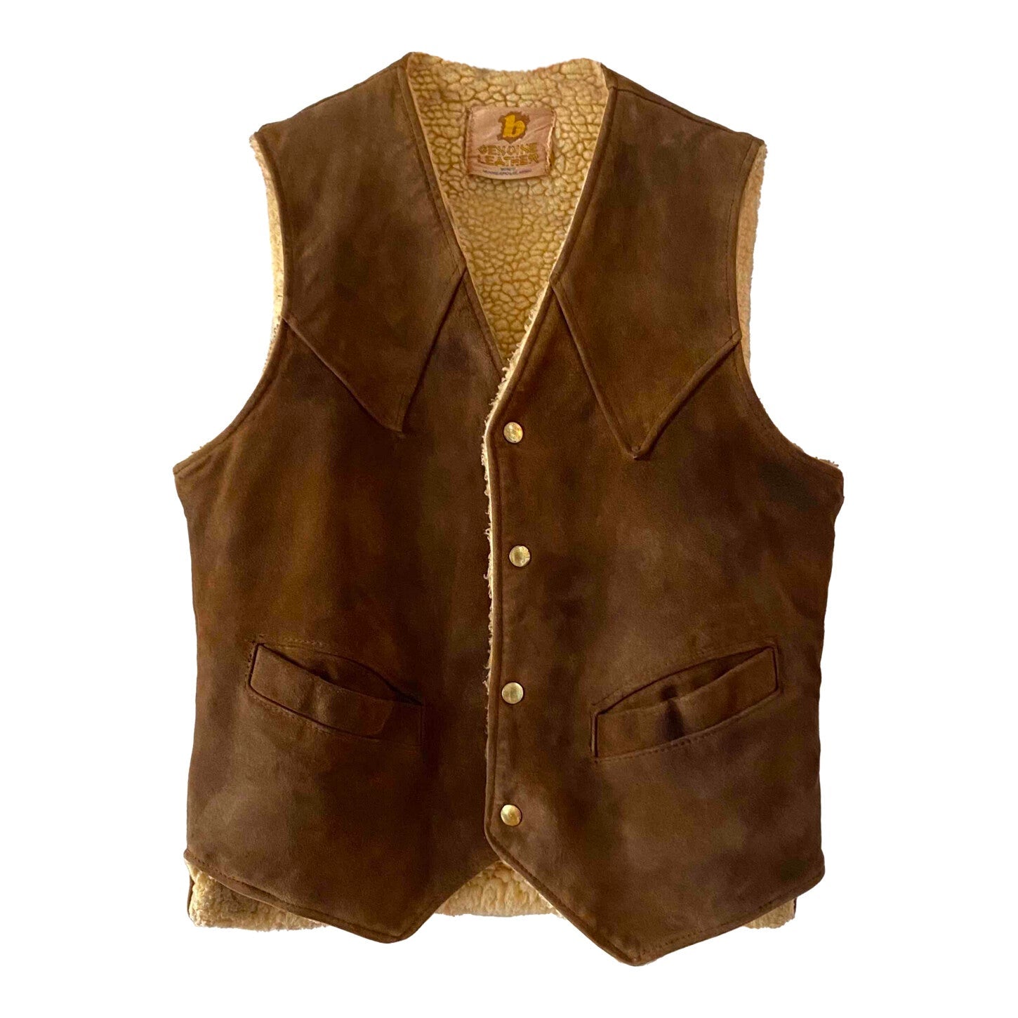 Gilet en peau lainée