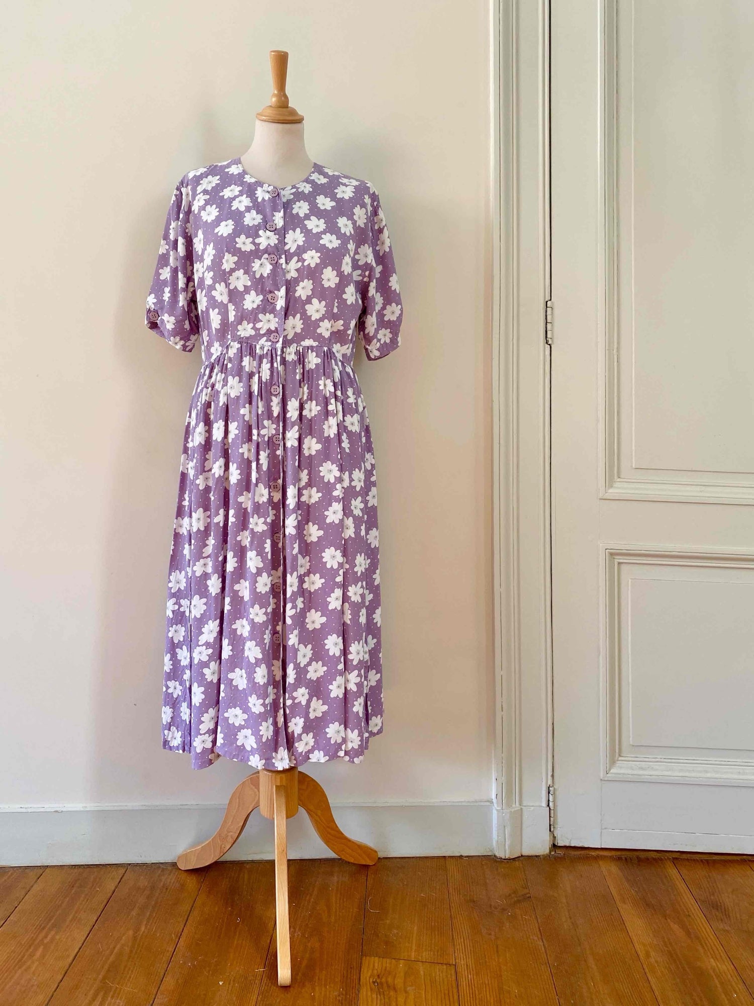 80's button-up dress