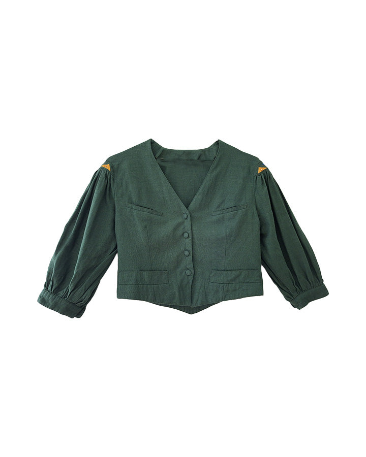 Crop top Autrichien laine et lin