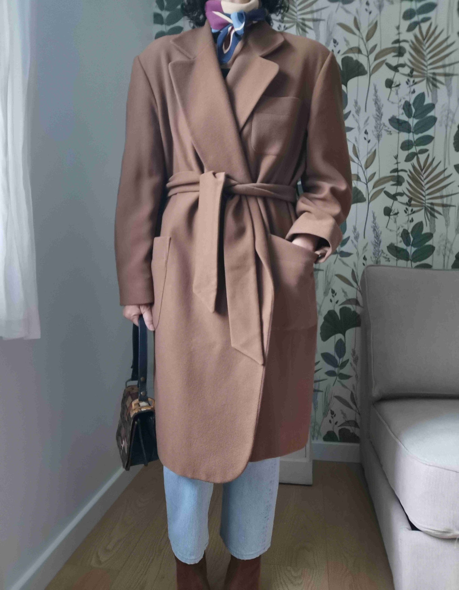 Wool and cashmere coat