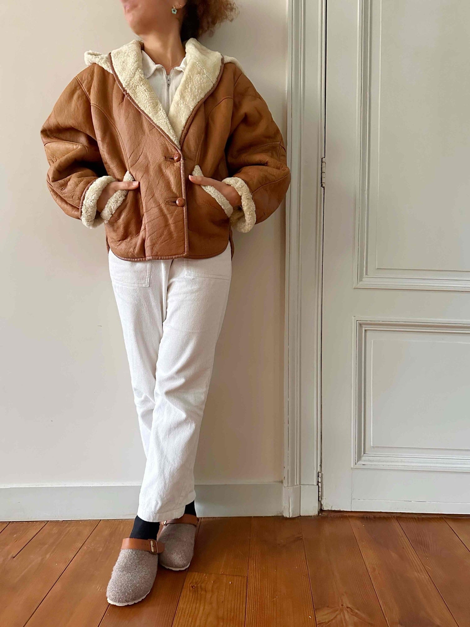 Wool-lined bomber jacket