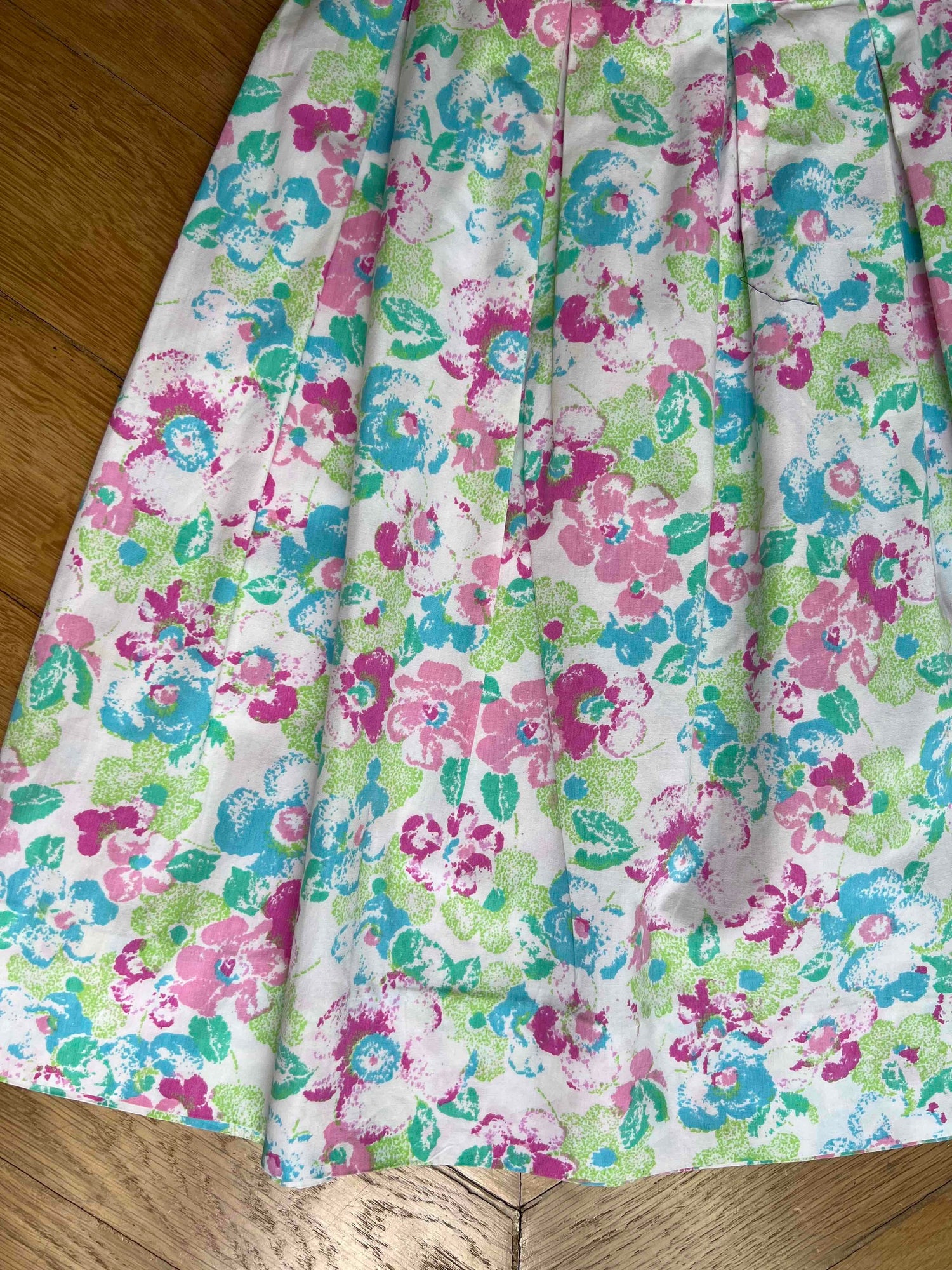 Jupe plissée en coton