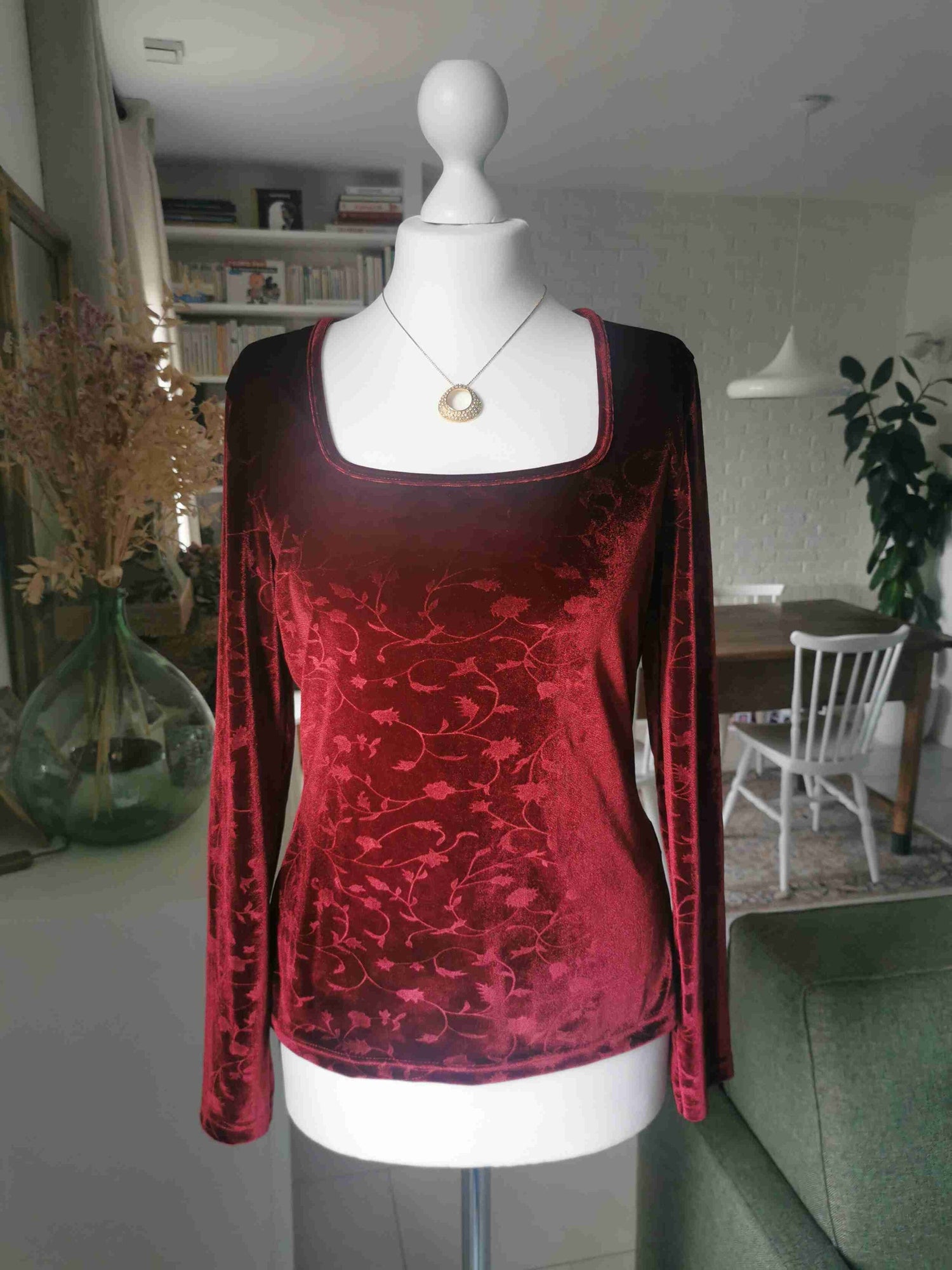 Top manches longues en velours