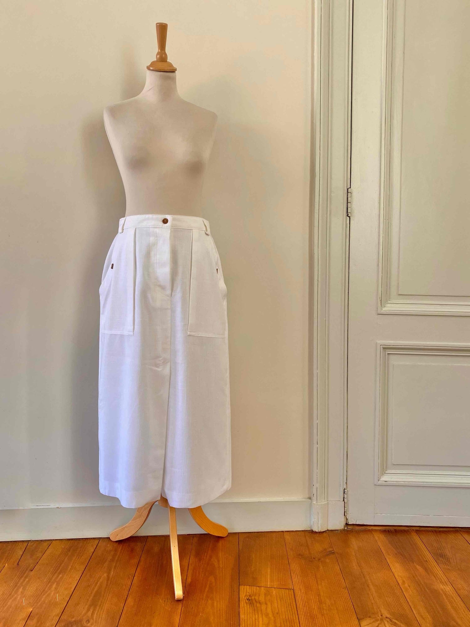Long linen skirt