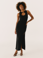 Robe Dark Monogram Fente