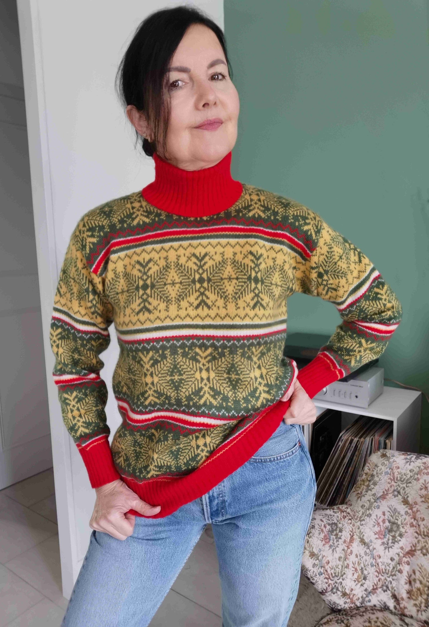 Knitted turtleneck sweater