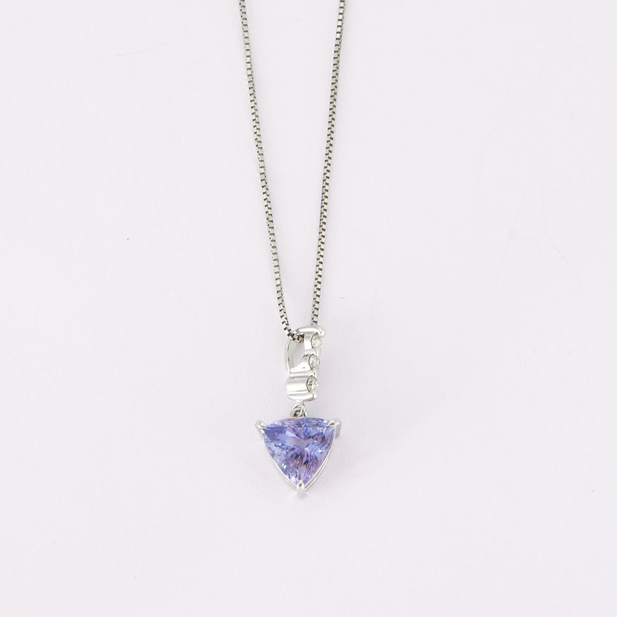 Collier Pendentif Tanzanite Diamants