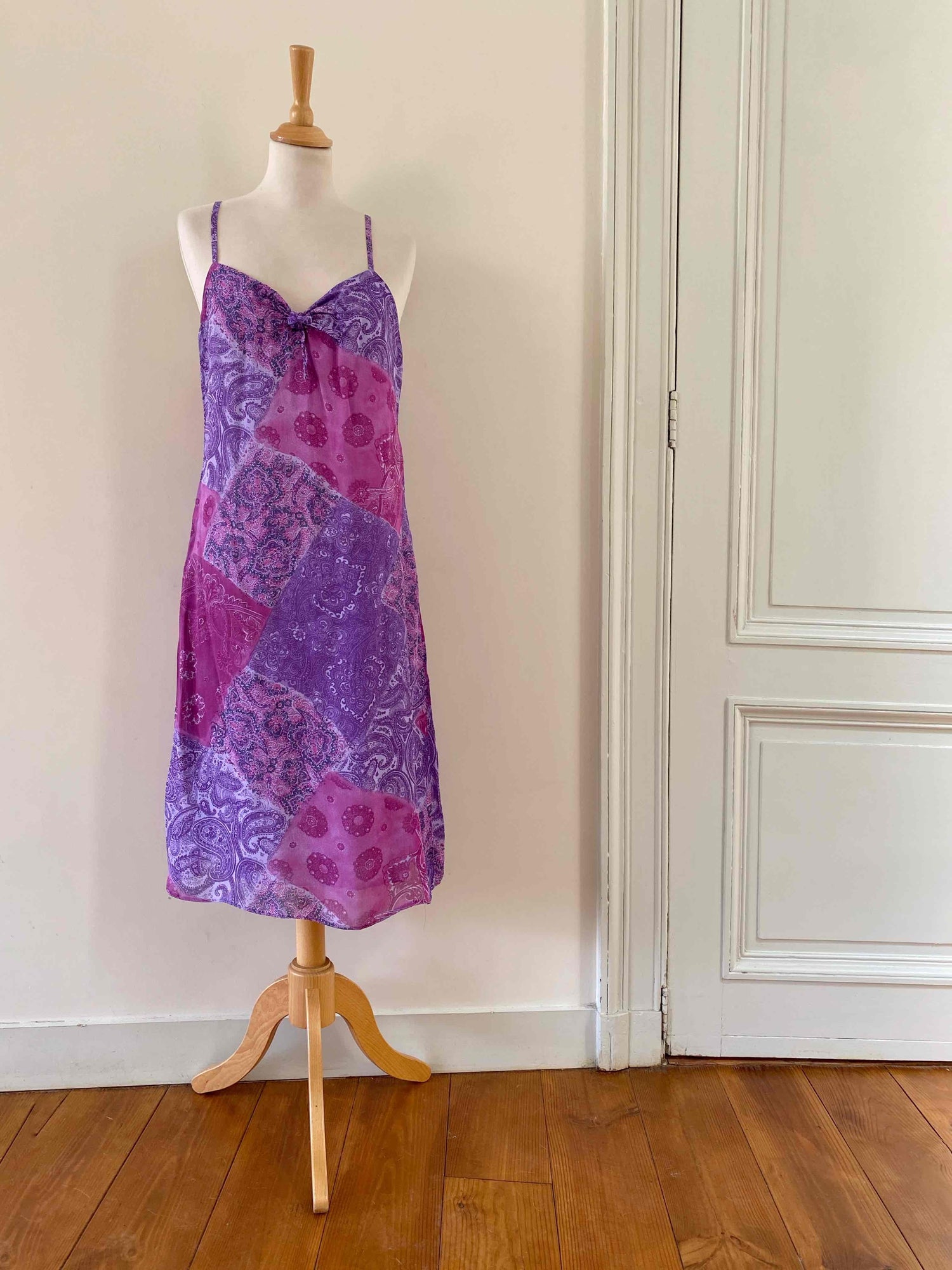 Patchwork midi dress