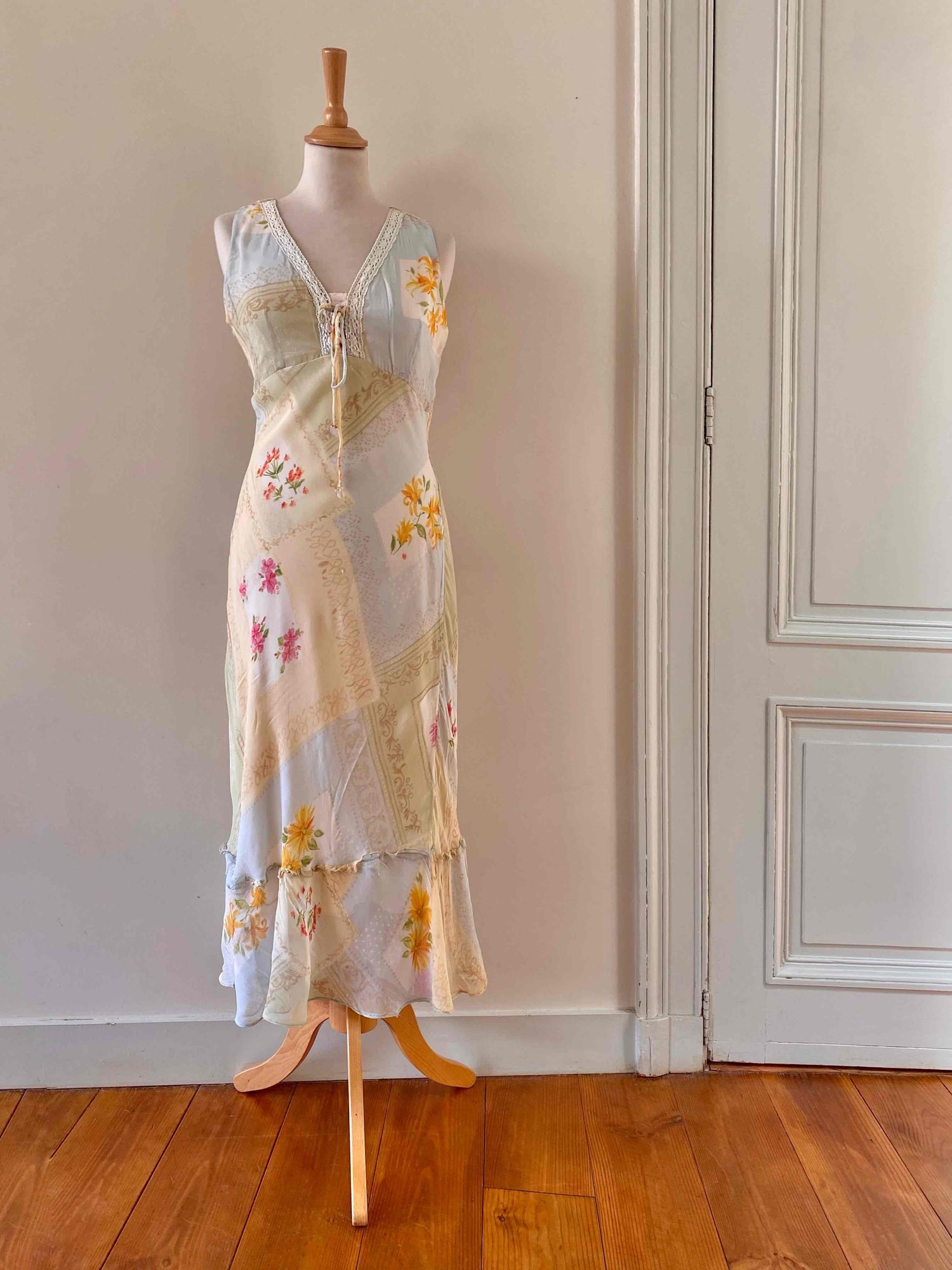 Long patchwork dress