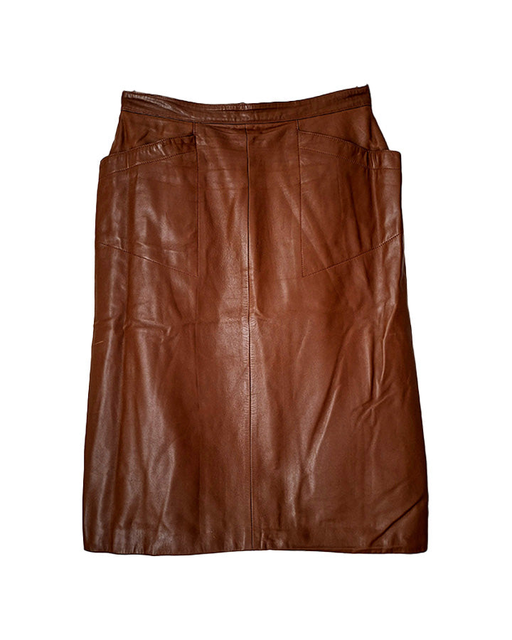 Jupe en cuir Charles Jourdan