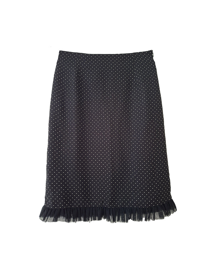 Jupe à pois en soie 90's