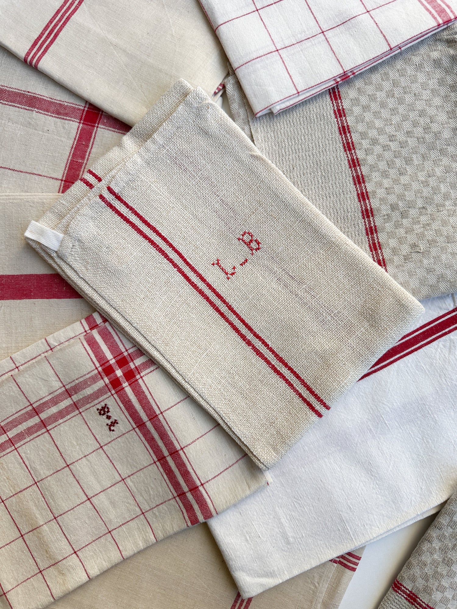 Vintage tea towel - Chalk - Various patterns