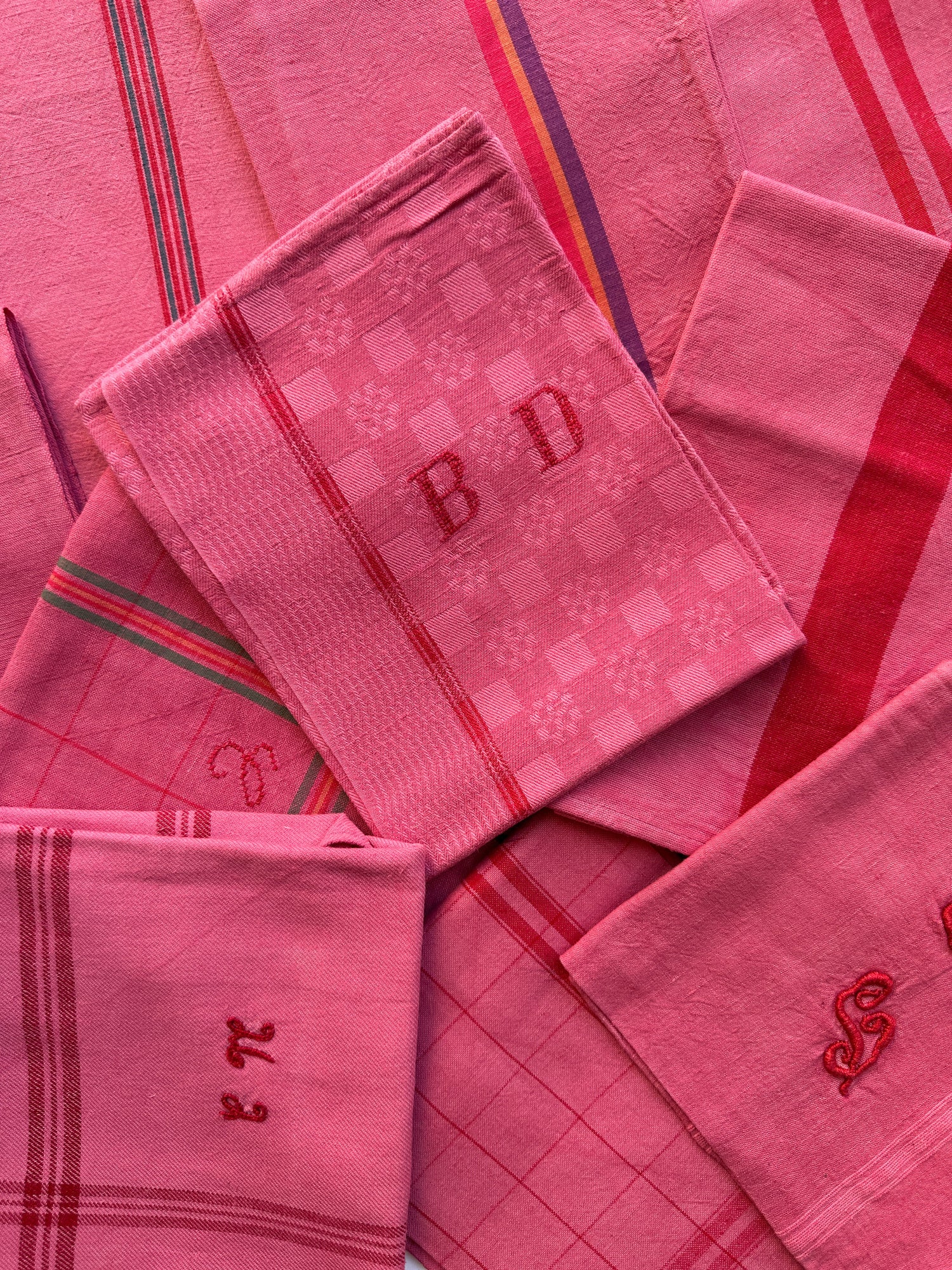 Vintage tea towel - Blush - Various patterns