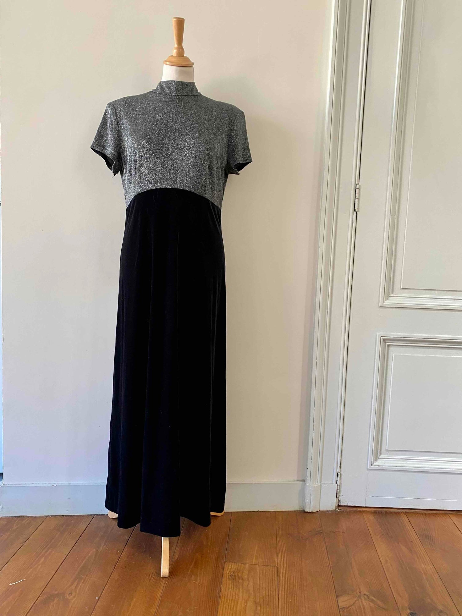Velvet and lurex dress