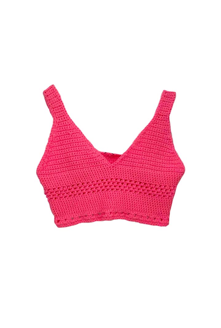 Cropped knit top
