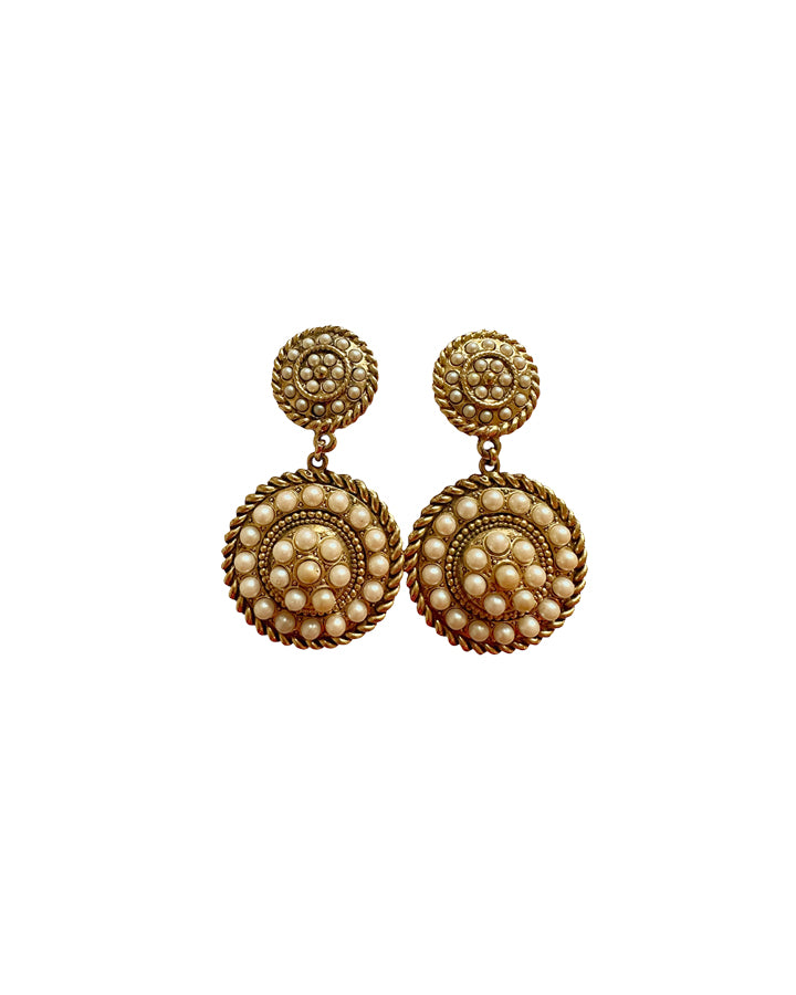 Boucles d'oreilles clips perles