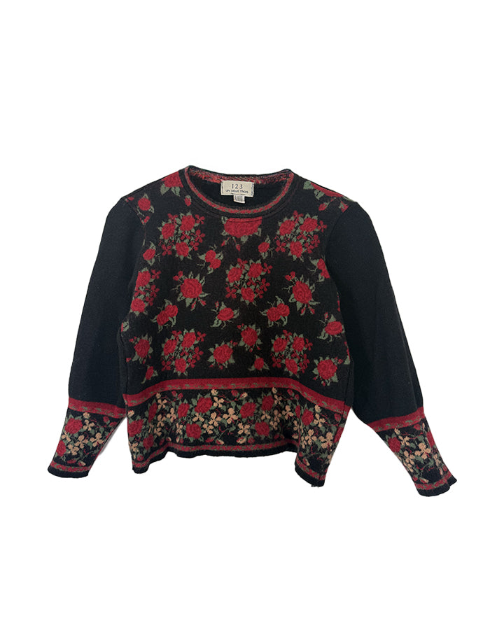 Pull à fleurs