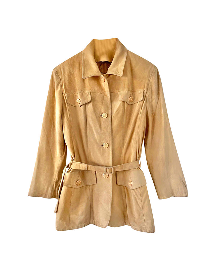 Suede safari jacket
