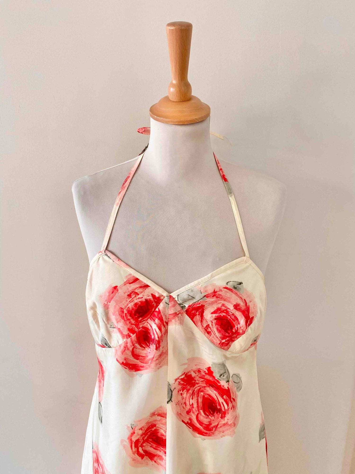 Silk backless dress