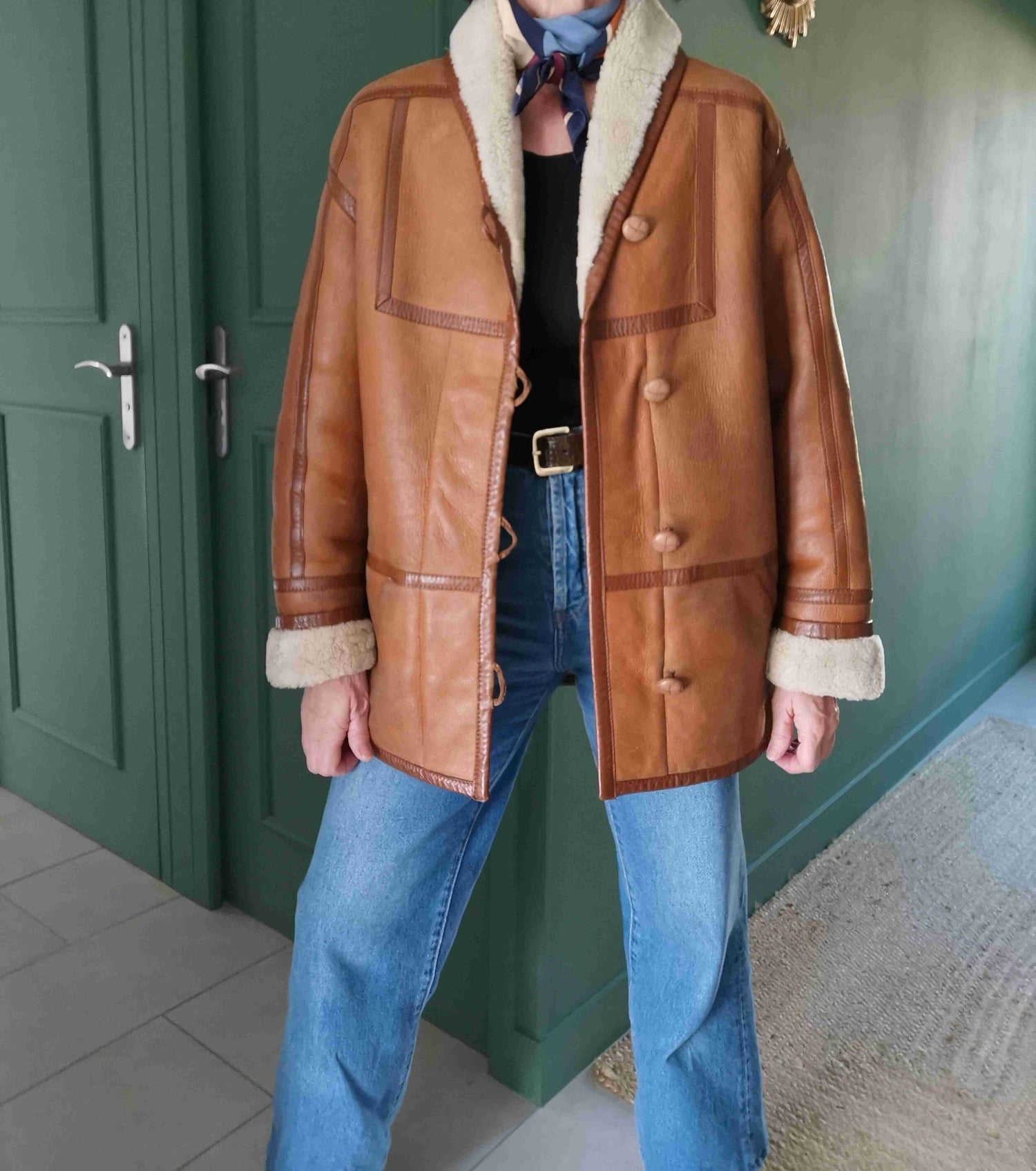 Peau lainée en cuir