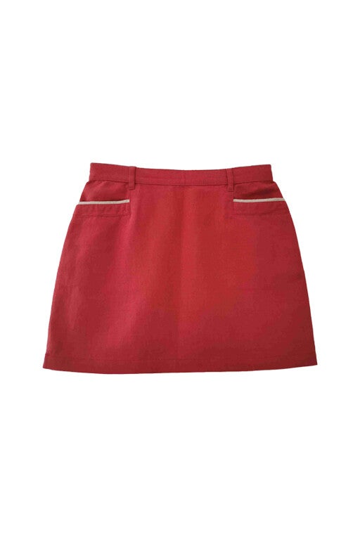 Linen mini skirt