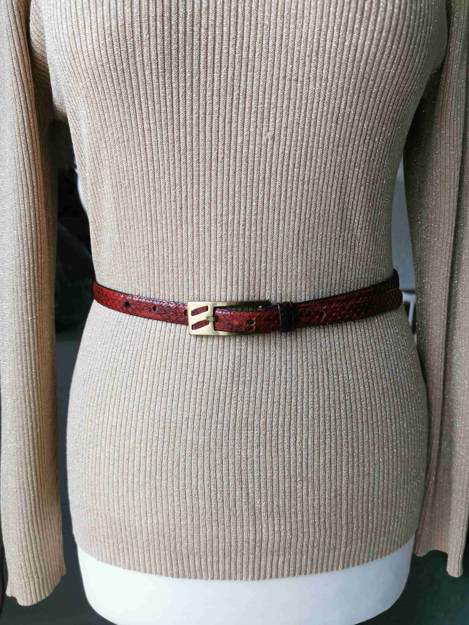 Exotic leather belt