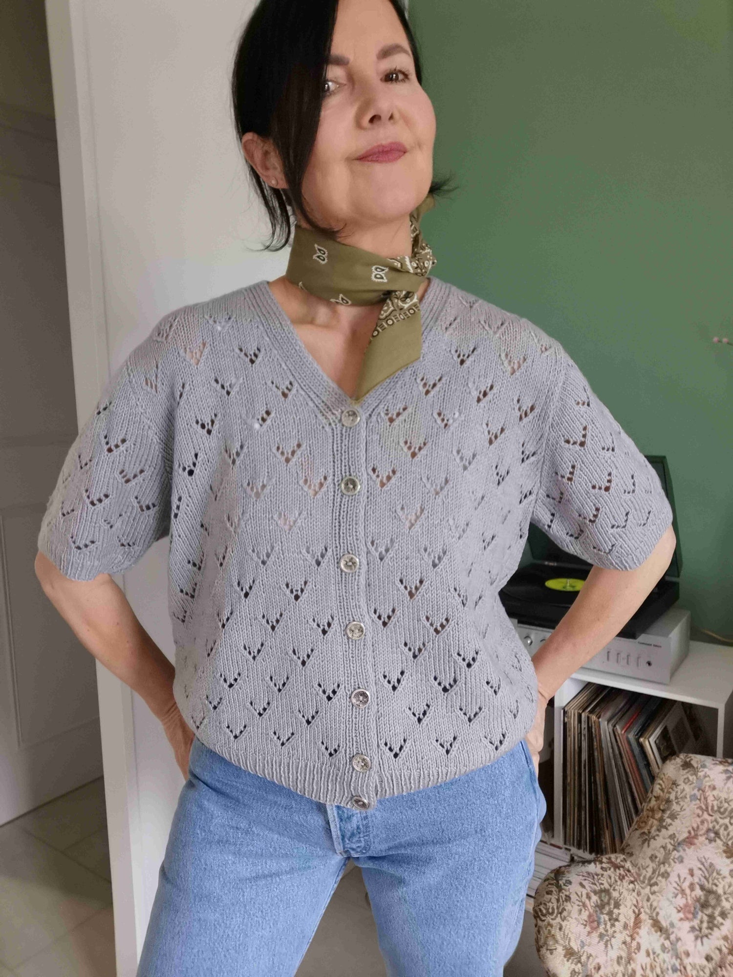 Top en maille ajourée