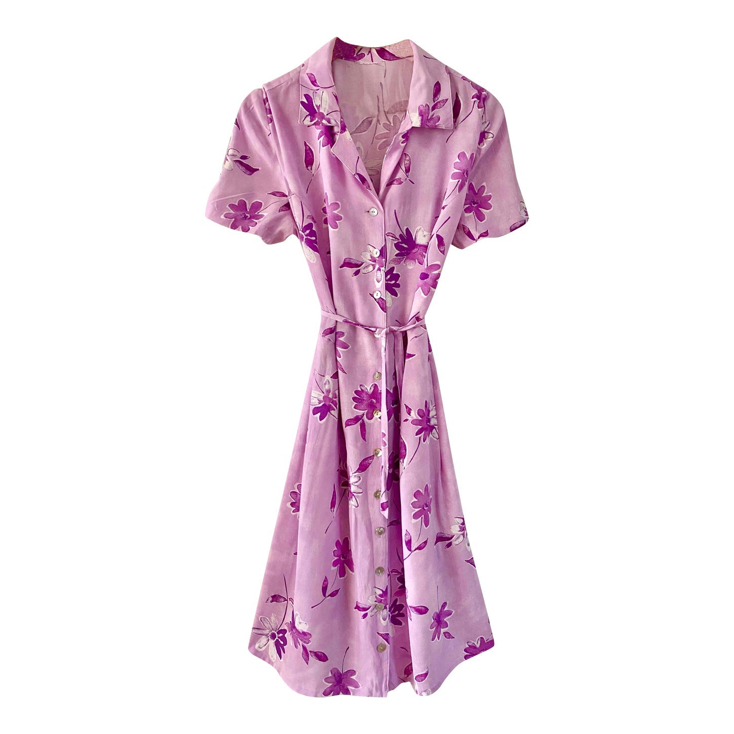 Button-up floral dress