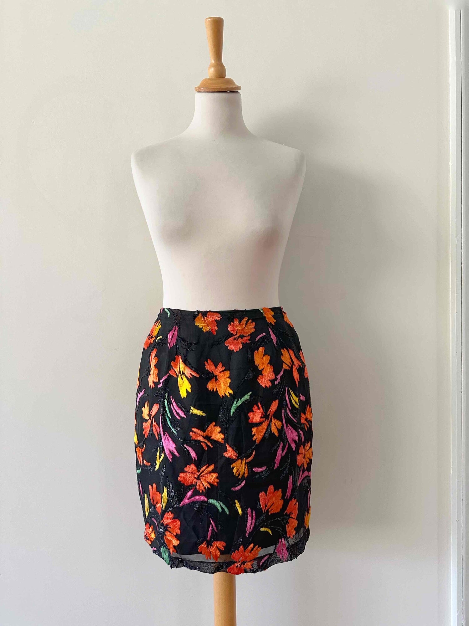 Silk mini-skirt