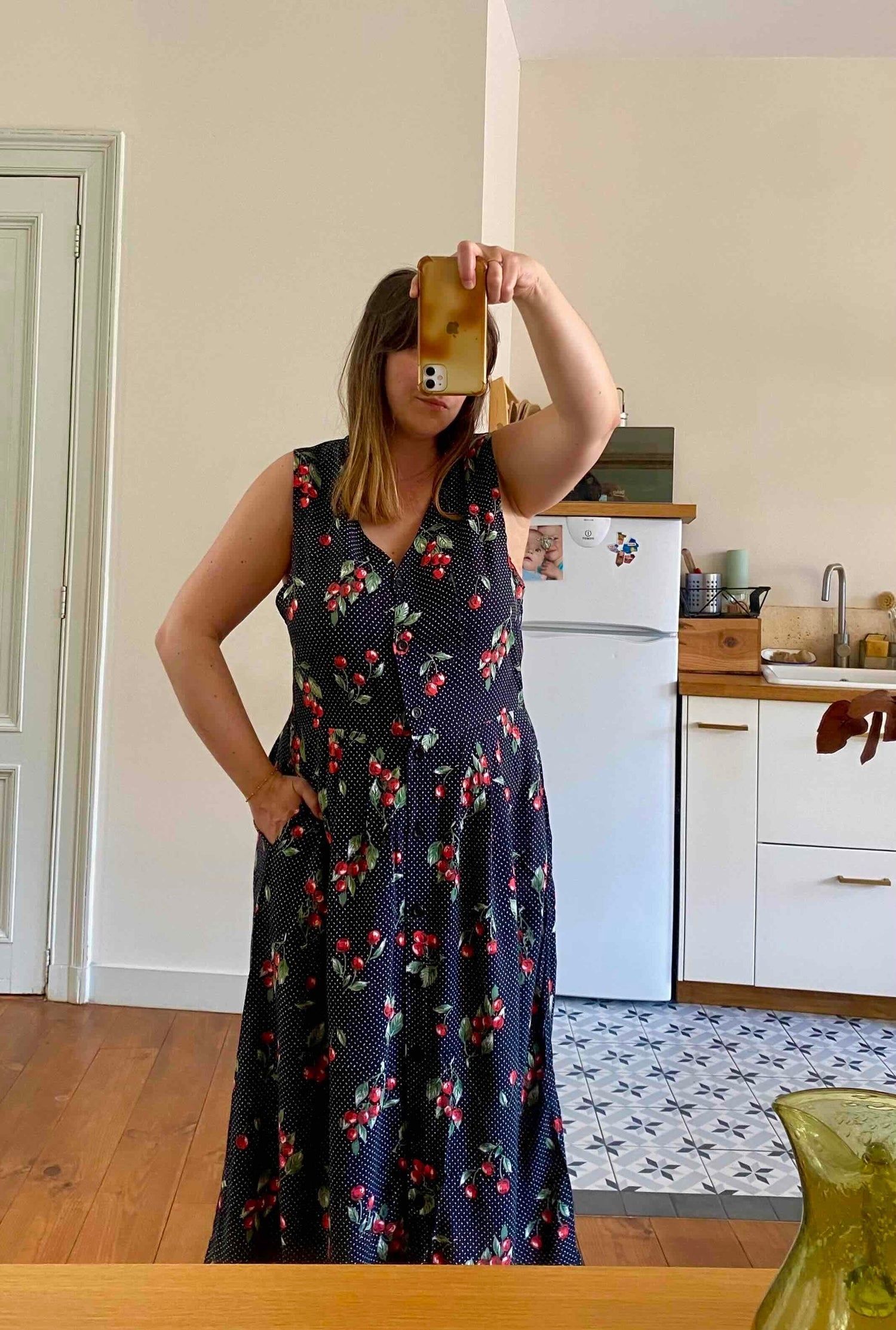 Robe pois et cerises