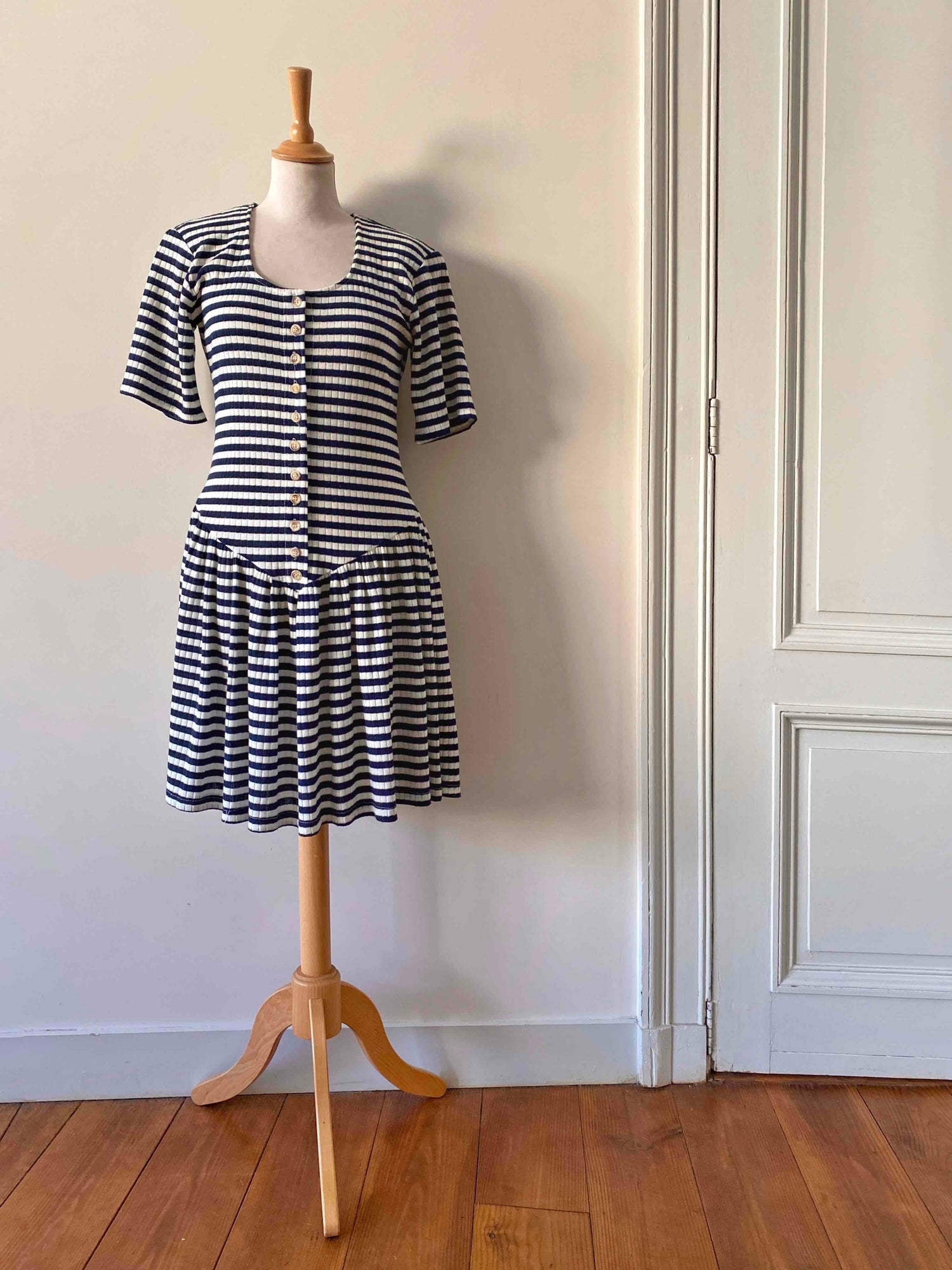 Knitted sailor dress