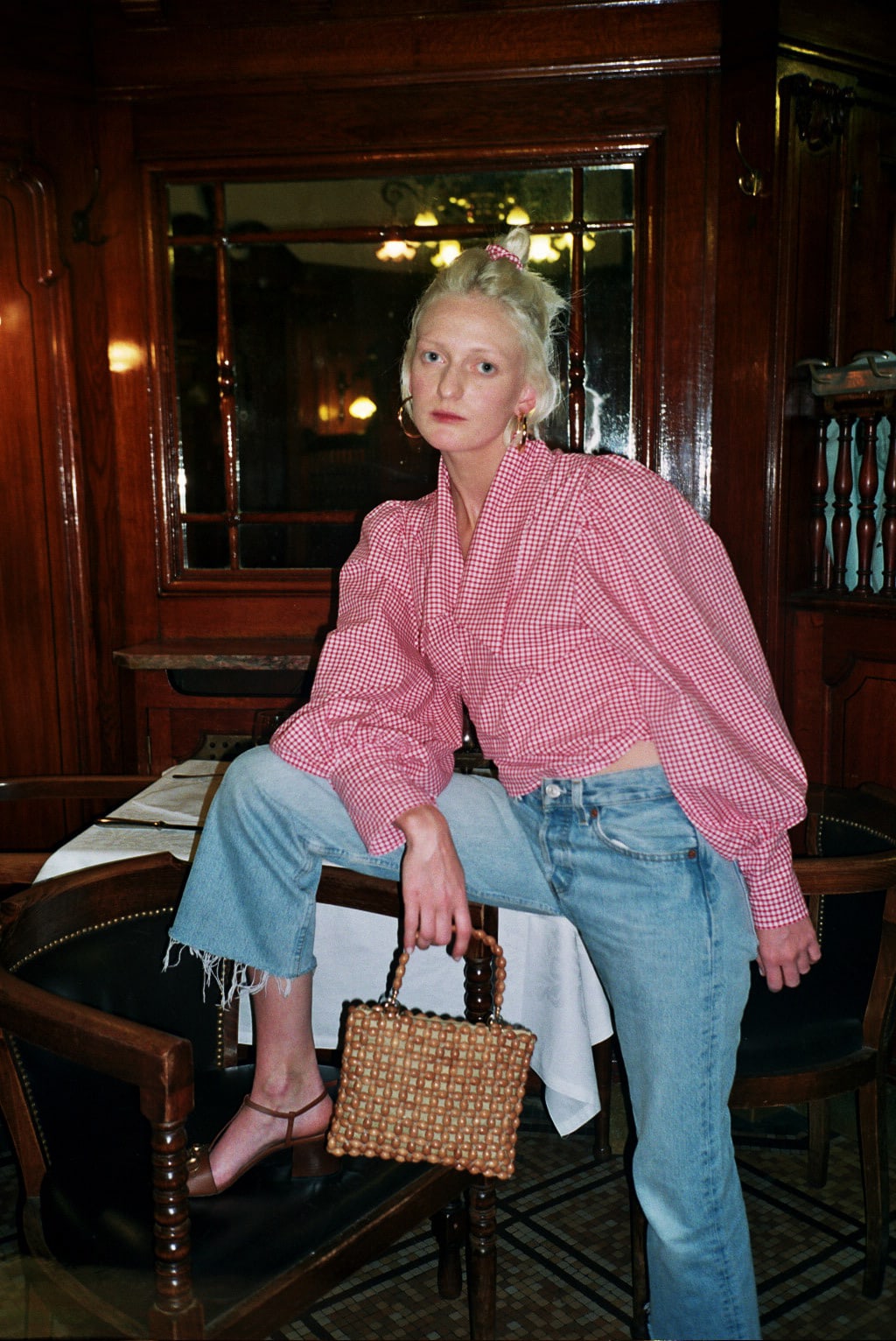 Blouse Vichy Rouge Coton Julie