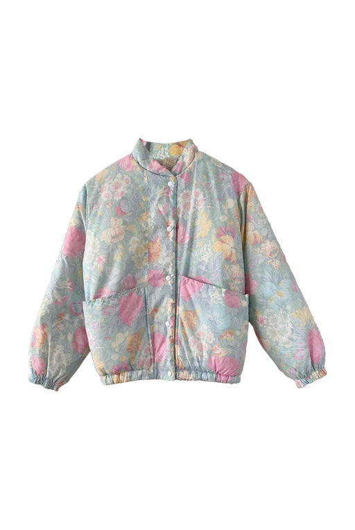 Floral puffer jacket