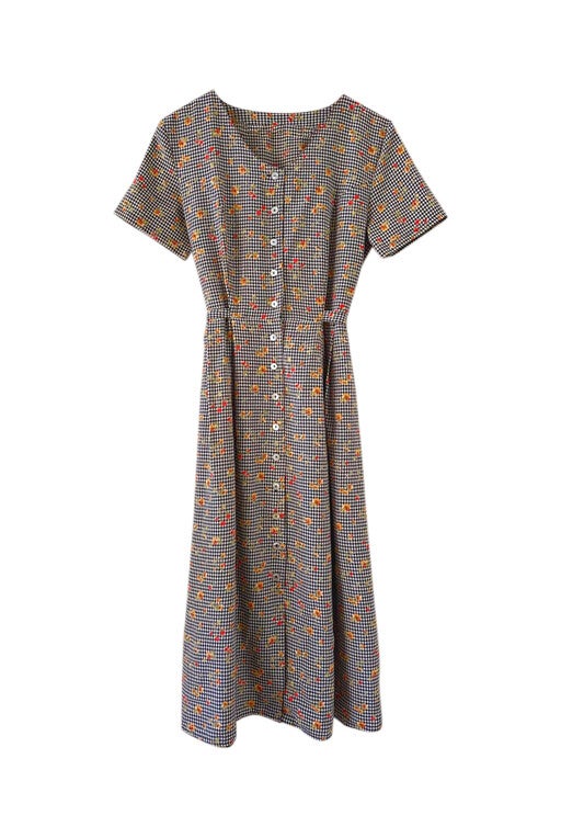 Floral Vichy dress