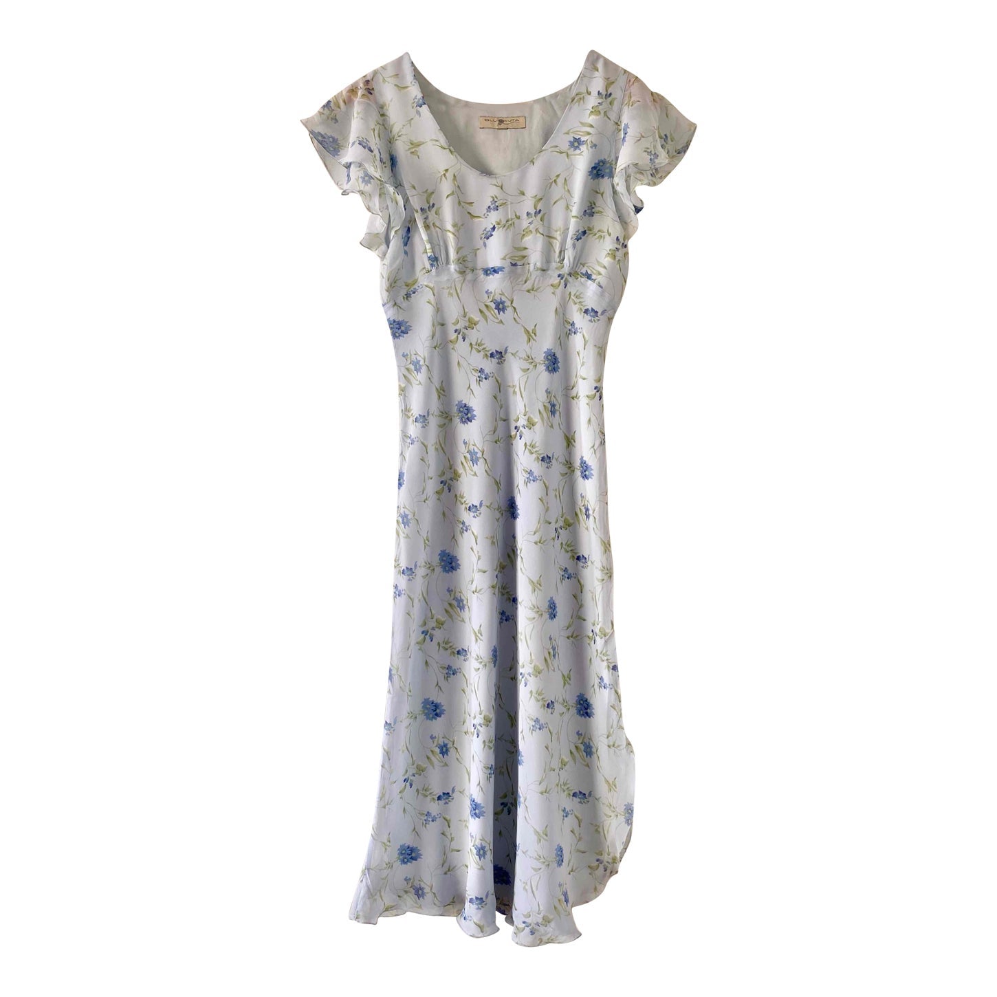 Floral print silk midi dress